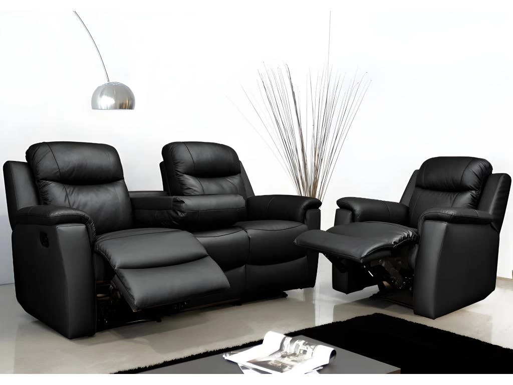 Fauteuil Relax EVASION En Cuir - Marron – Image 11