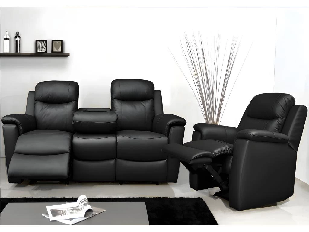 Fauteuil Relax EVASION En Cuir - Marron – Image 13