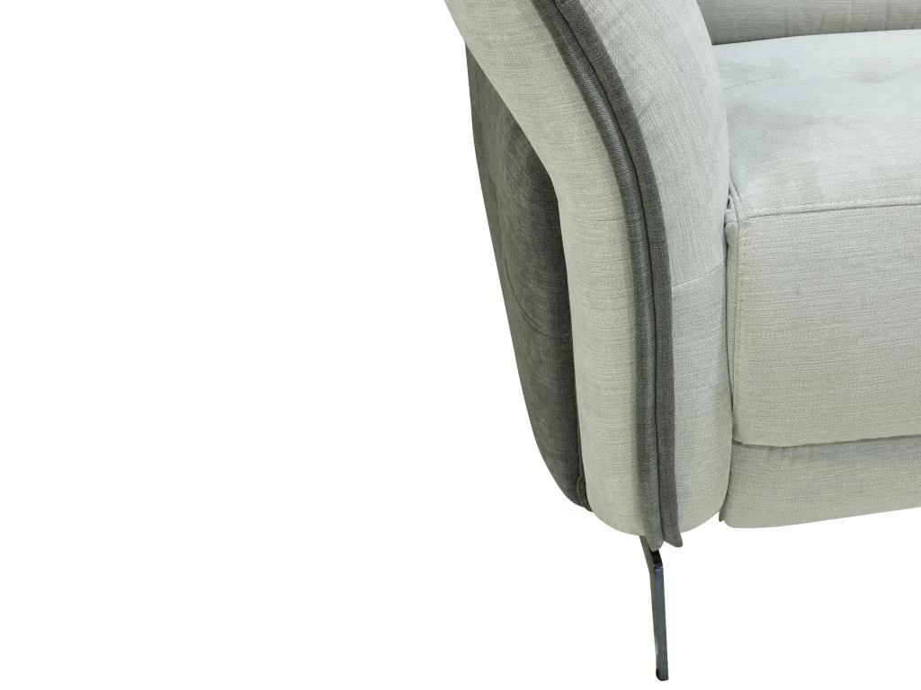 Canapé D'angle Gauche Relax électrique En Tissu Gris Clair Et Gris Anthracite GERALDINE – Image 13