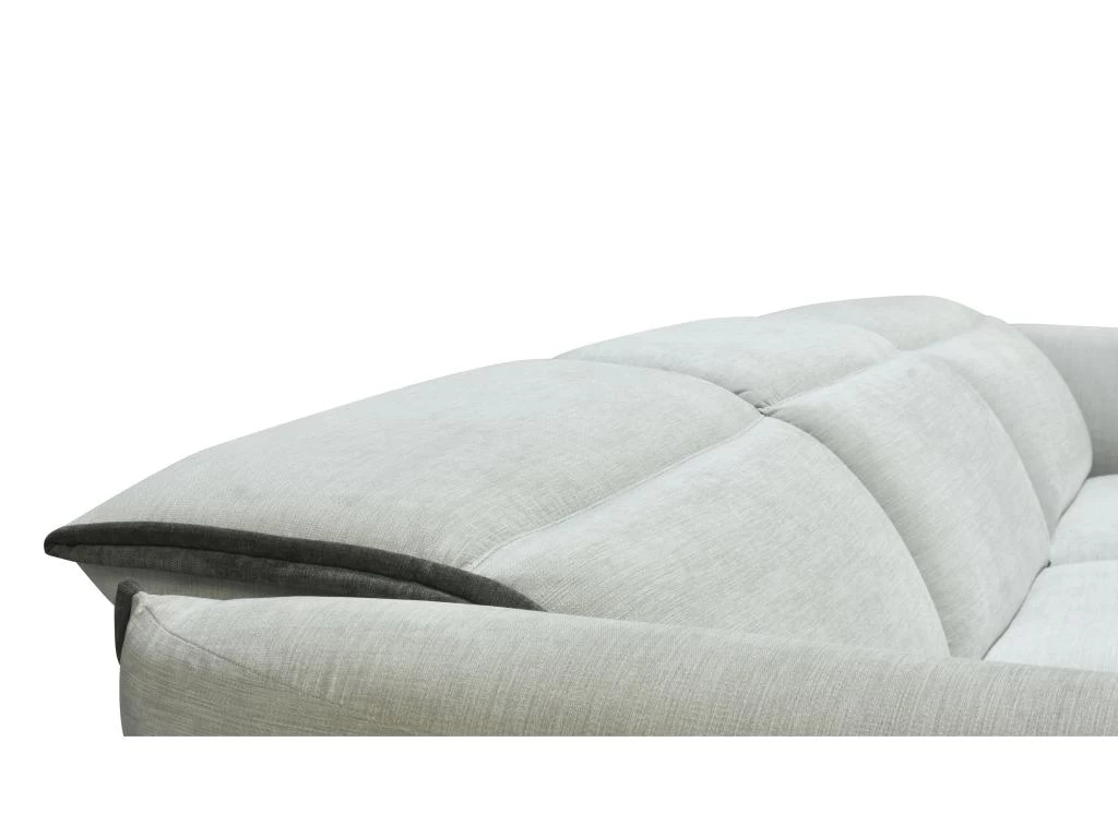 Canapé D'angle Gauche Relax électrique En Tissu Gris Clair Et Gris Anthracite GERALDINE – Image 11