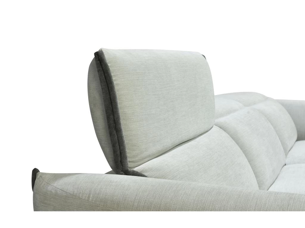 Canapé D'angle Gauche Relax électrique En Tissu Gris Clair Et Gris Anthracite GERALDINE – Image 10