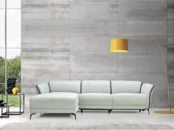 Canapé D'angle Gauche Relax électrique En Tissu Gris Clair Et Gris Anthracite GERALDINE