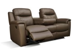Canapé 3 Places Relax EVASION En Cuir - Marron