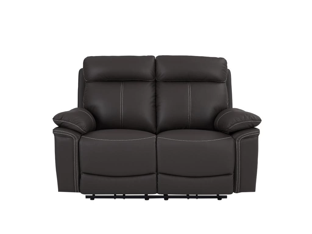 Canapé 2 Places Relax électrique En Cuir ISIRIS - Marron – Image 5