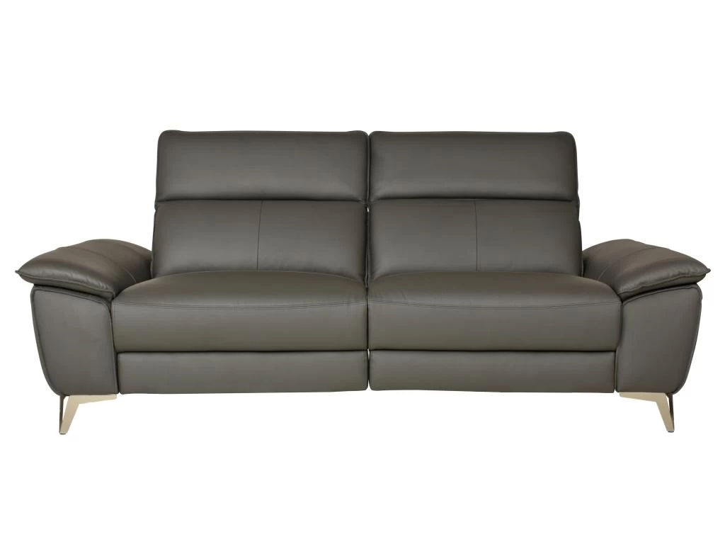 Canapé 3 Places Relax électrique En Cuir SPARTE - Anthracite – Image 4