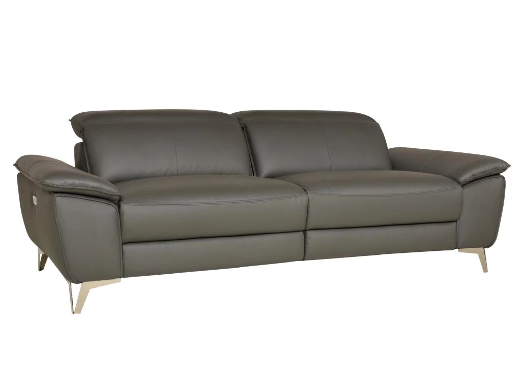 Canapé 3 Places Relax électrique En Cuir SPARTE - Anthracite