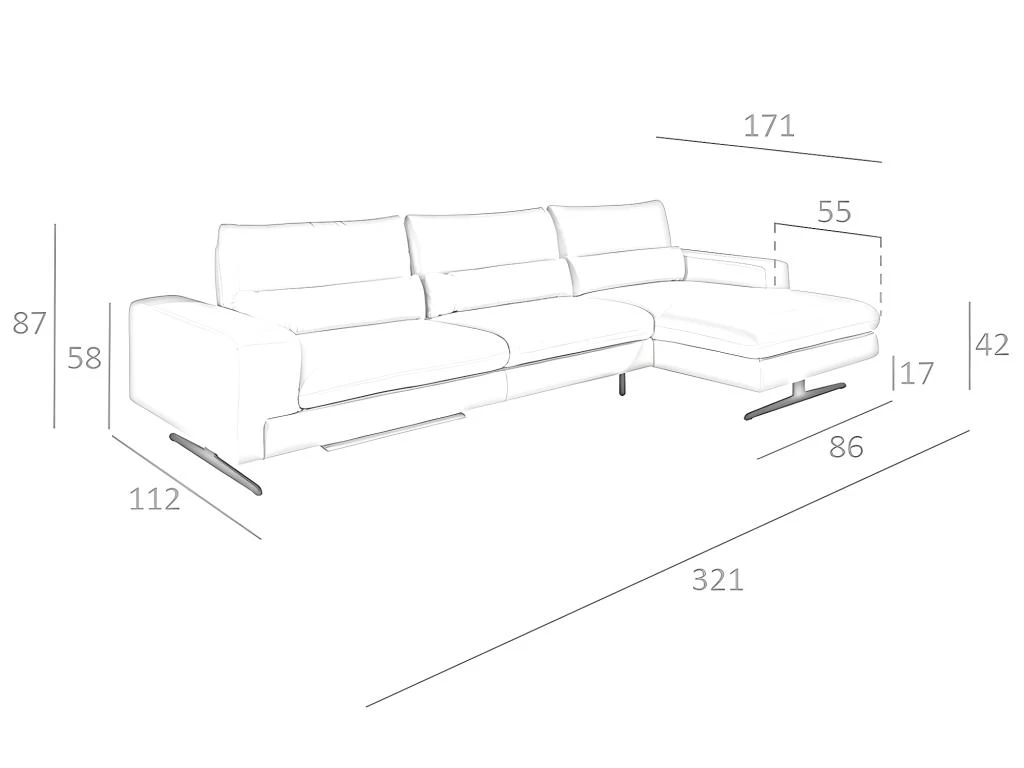 Canapé D'angle (D) En Cuir Réglable 6152 ANGEL CERDA – Image 6