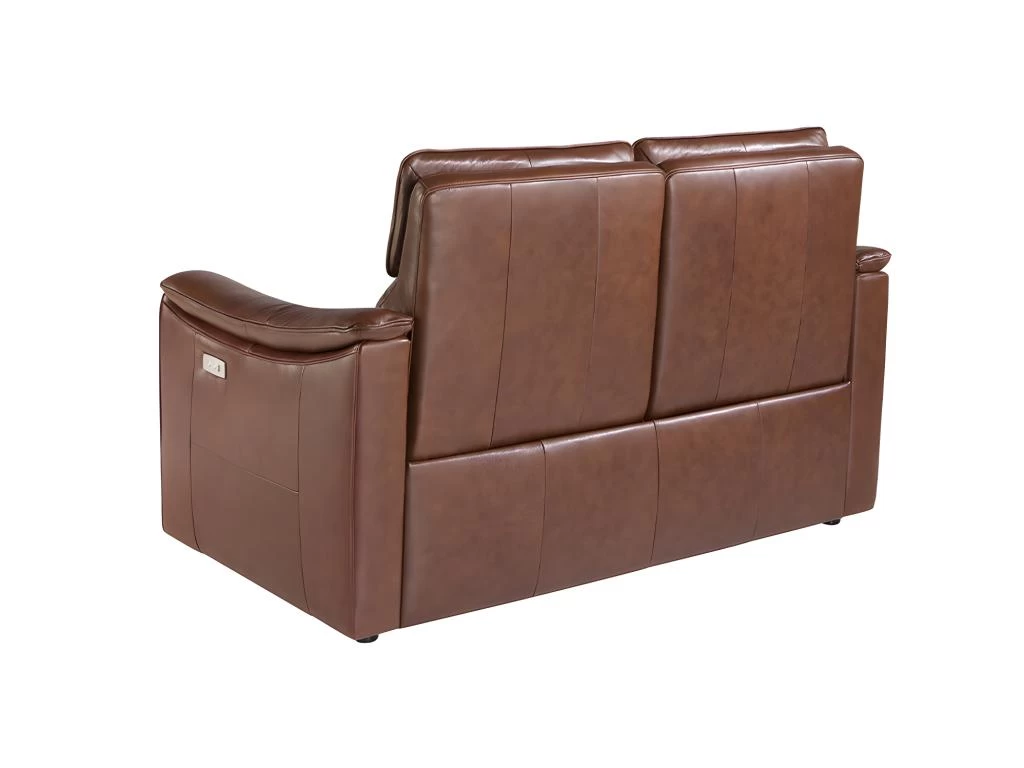 Canapé 2 Places En Cuir Brun Avec Relax 6165 ANGEL CERDA – Image 6