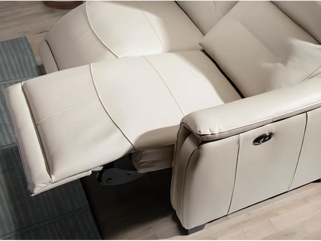 Canapé 3 Places En Cuir Gris Et Relax 6158 ANGEL CERDA – Image 8