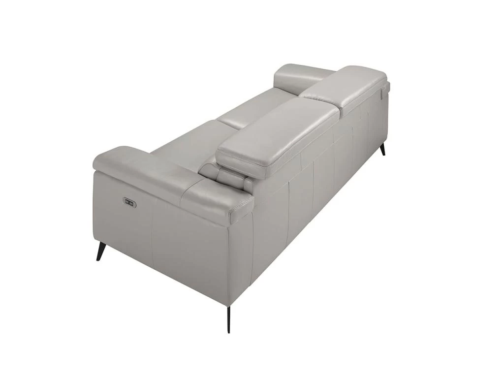 Canapé 3 Places Rembourré En Cuir Gris 6108 ANGEL CERDA – Image 6