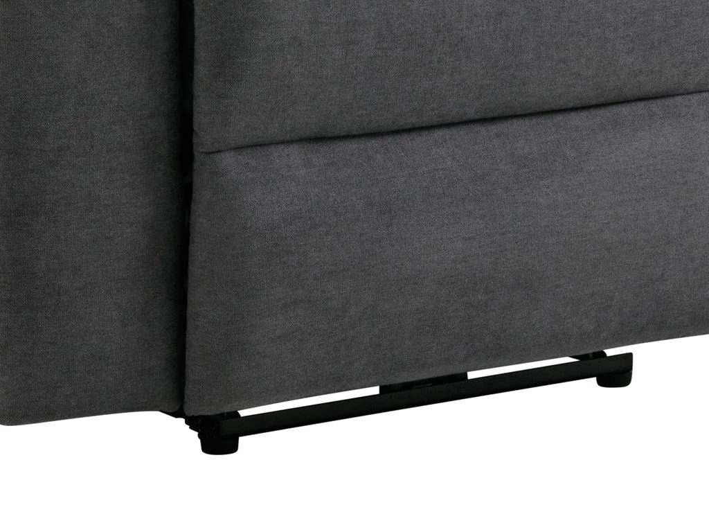 Canapé 2 Places Relax électrique En Tissu Gris BUROLO – Image 8