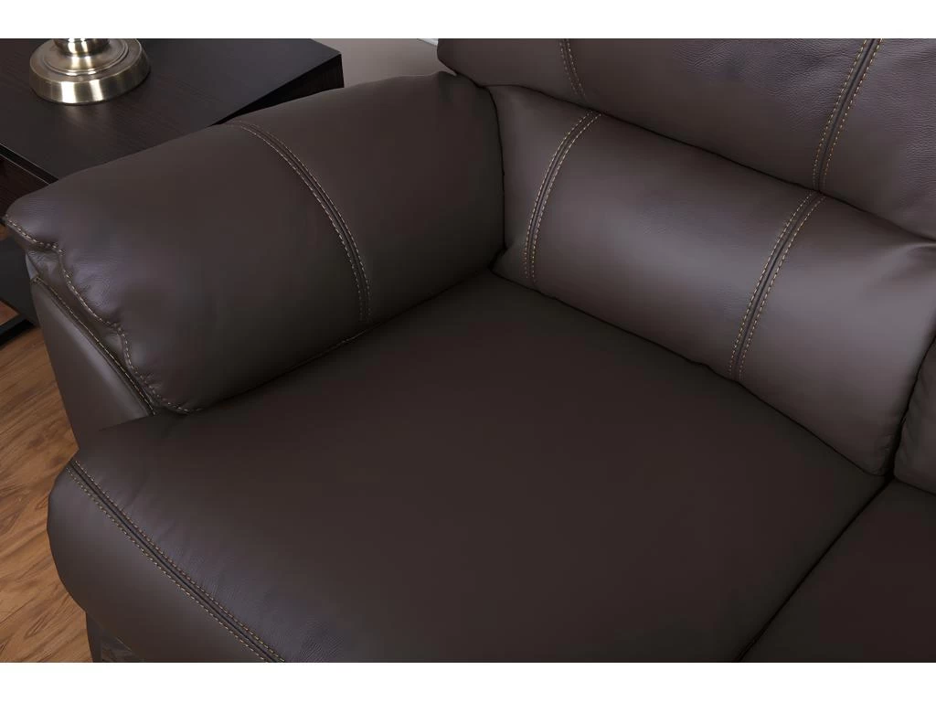 Canapé 2 Places Relax électrique En Cuir MARCIS - Ivoire – Image 9