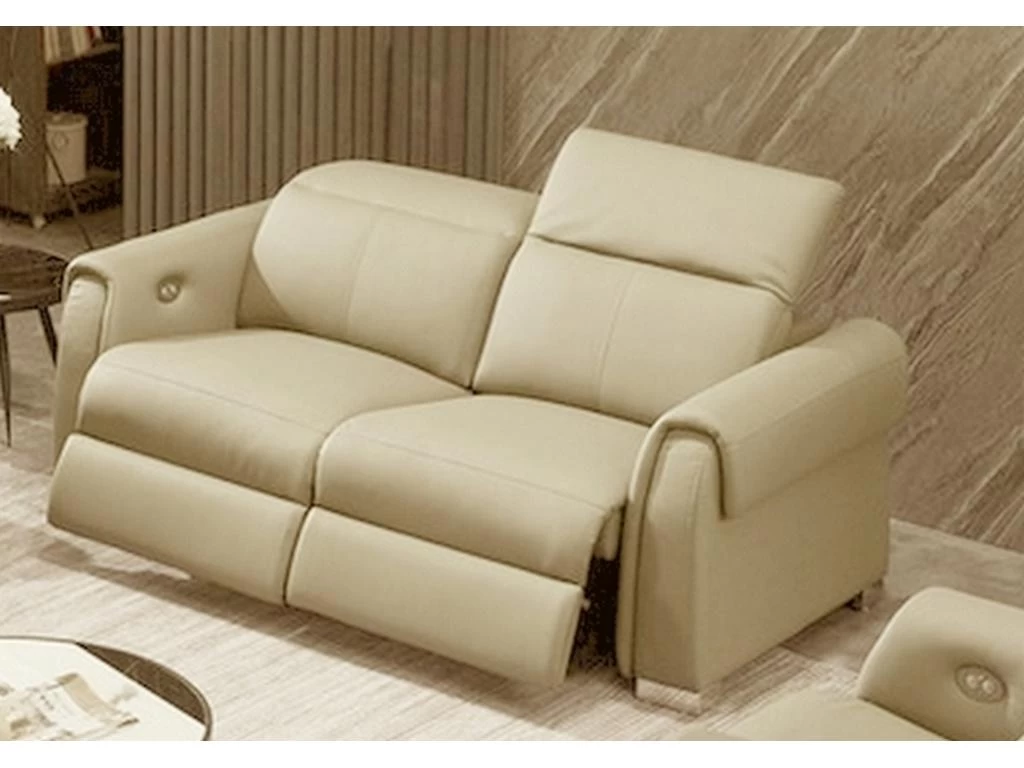 Canapé 3 Places Avec 2 Relax électriques En Cuir Italien Buffle TOPRELAX, Beige