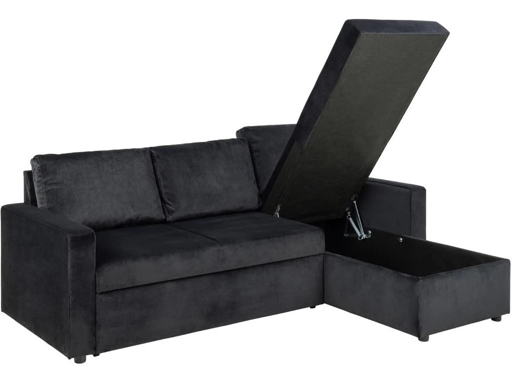 Sacramento Canapé-lit, Chaise Longue Réversible, Espace De Rangement Dissimulé Et Lit Escamotable, Gris Anthracite. – Image 6