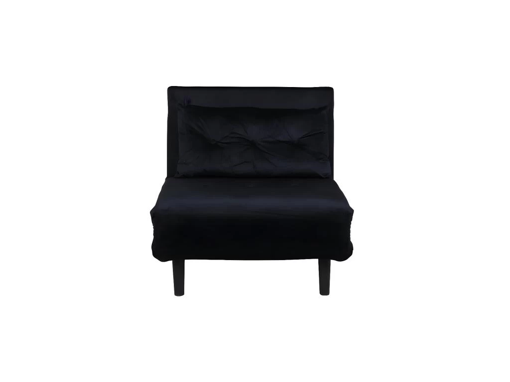 Vicky Canapé-lit ,fauteuil Velours Noir.
