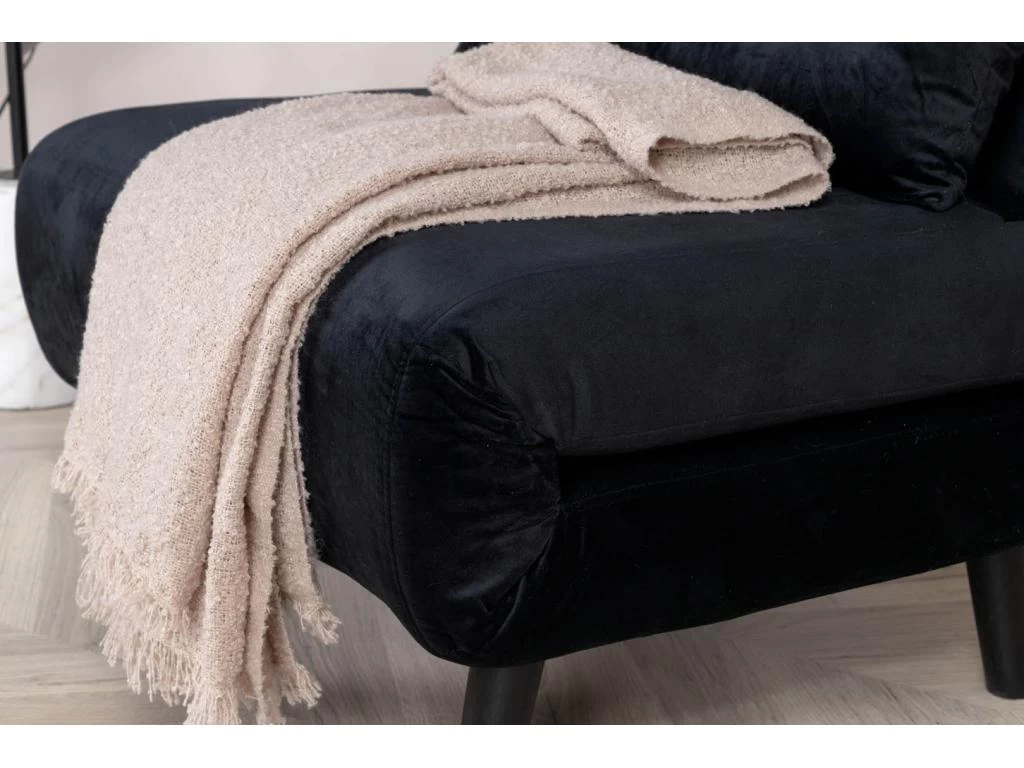 Vicky Canapé-lit ,fauteuil Velours Noir. – Image 7