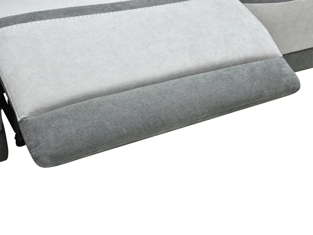 Canapé 3 Places Relax électrique En Tissu Gris Clair ORIETTO – Image 12