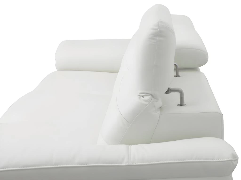 Canapé D'angle Relax électrique En Cuir De Buffle LISMORE - Ivoire - Angle Droit – Image 7