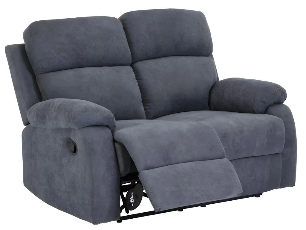 Canapé 2 Places Relax En Tissu TOLZANO - Anthracite – Image 5