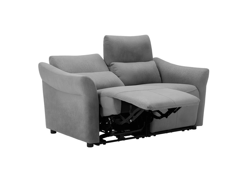 Canapé 2 Places Relax électrique En Tissu RAGNAR - Gris – Image 6
