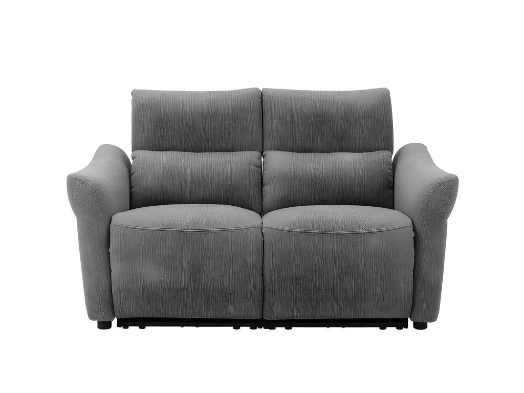Canapé 2 Places Relax électrique En Tissu RAGNAR - Gris – Image 4