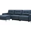 Canapé D'angle Gauche Relax électrique En Tissu Bleu NERUDA