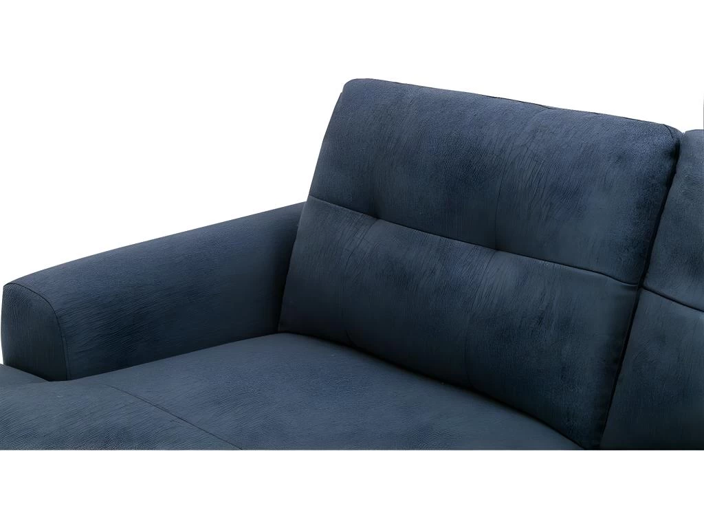 Canapé D'angle Gauche Relax électrique En Tissu Bleu NERUDA – Image 5