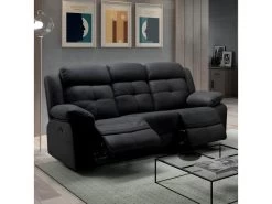 FABARES - Canapé Relax Electrique 3 Places Gris