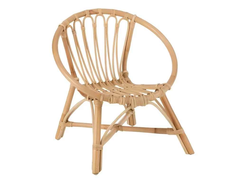 Chaise Enfant En Rotin "Ellen" 52cm Naturel