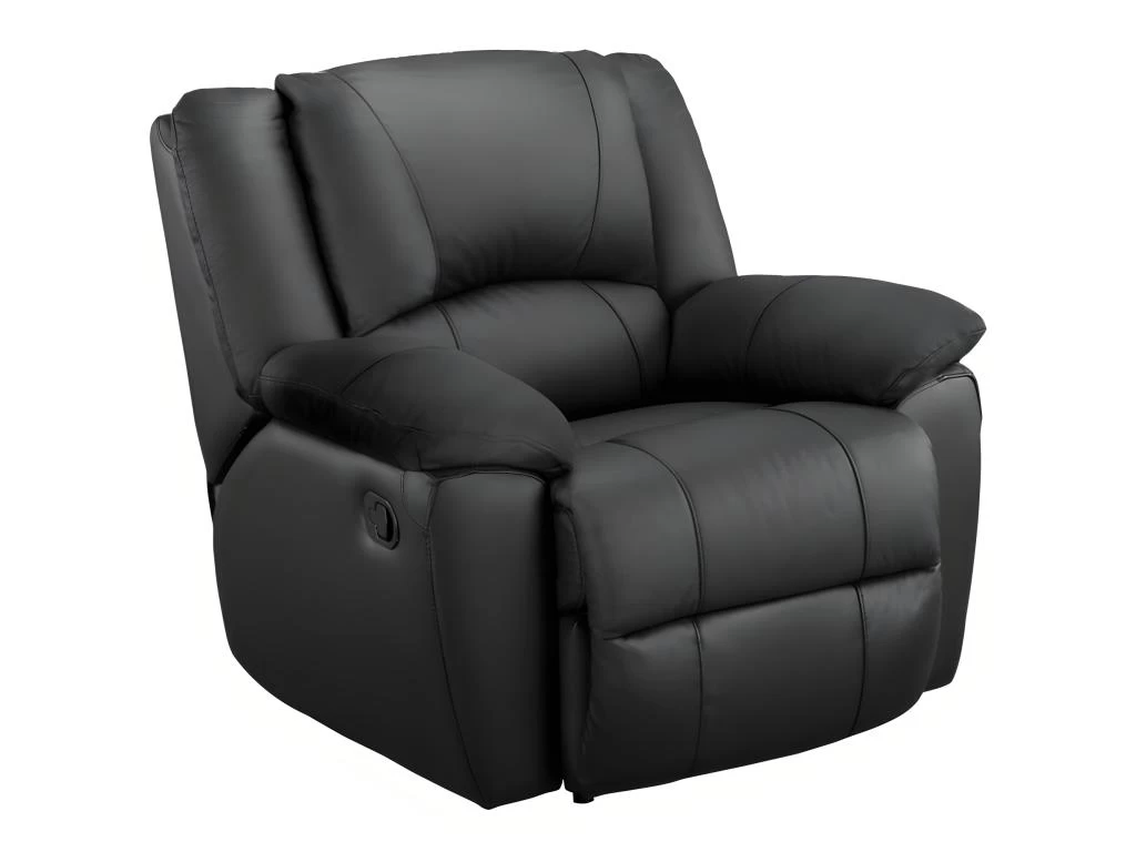 Fauteuil Relax En Cuir AROMA - Noir – Image 7
