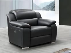 Fauteuil Relax électrique En Cuir ARENA III - Noir