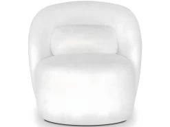 Fauteuil En Tissu Bouclette écru - Rondo