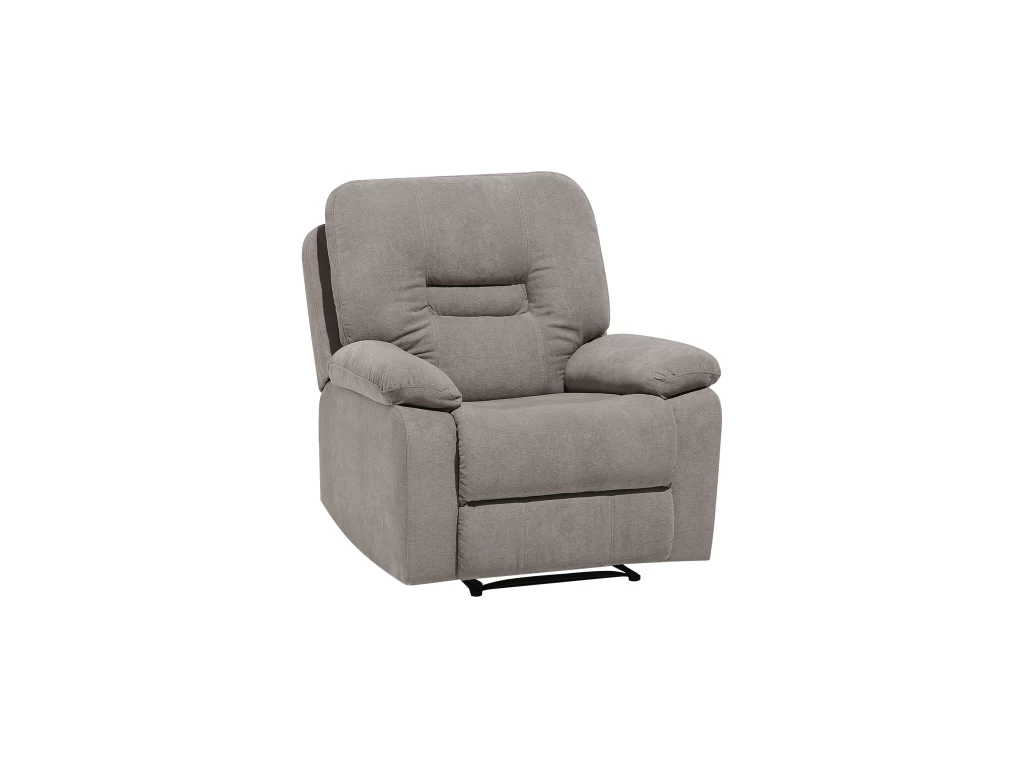 Fauteuil Inclinable En Tissu Beige Taupe BERGEN – Image 2