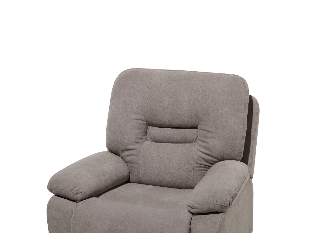 Fauteuil Inclinable En Tissu Beige Taupe BERGEN – Image 9
