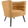 Fauteuil Design En Velours Et Bois Explicit Ocre