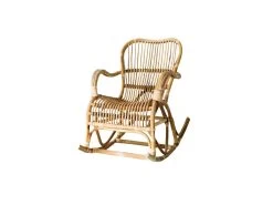Rocking Chair En Rotin Naturel Moka