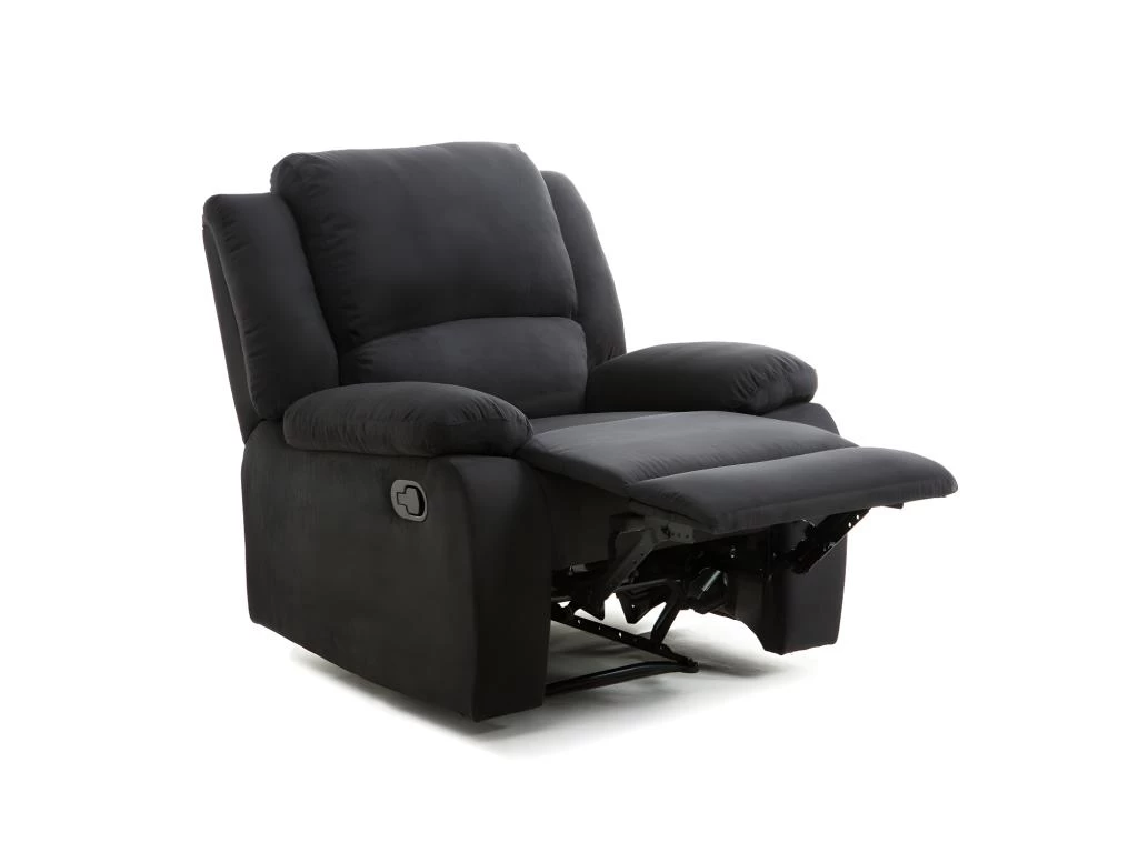 Fauteuil Relaxation 1 Place Microfibre Noire DETENTE – Image 5
