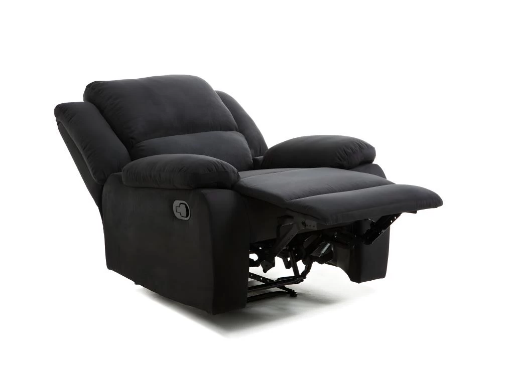 Fauteuil Relaxation 1 Place Microfibre Noire DETENTE – Image 7