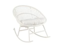 Fauteuil à Bascule Design "Zayo" 107cm Blanc