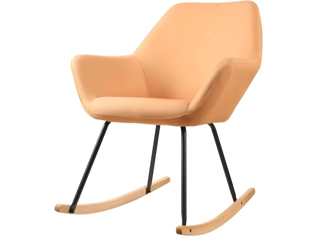 Fauteuil à Bascule Design "Cullman" 89cm Orange – Image 2