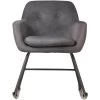 Fauteuil à Bascule Design "Cusseta" 80cm Gris