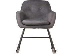 Fauteuil à Bascule Design "Cusseta" 80cm Gris