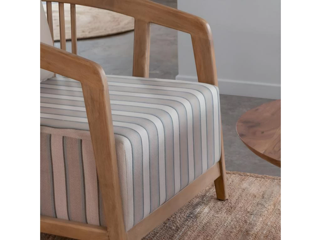 Fauteuil En Bois De Manguier Et Coton Térence – Image 4