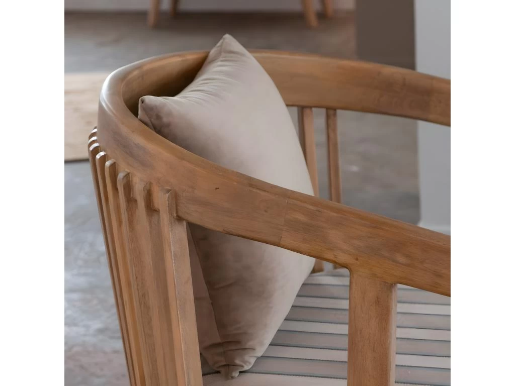 Fauteuil En Bois De Manguier Et Coton Térence – Image 5