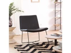 Fauteuil En Cuir Noir Chahinaize