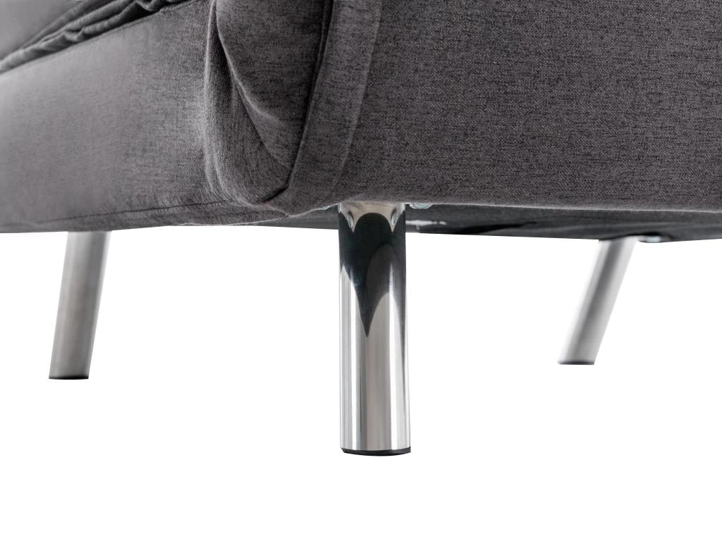 Fauteuil Convertible En Tissu Anthracite URIBIA – Image 7