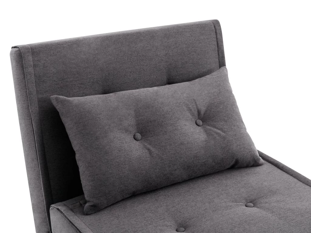 Fauteuil Convertible En Tissu Anthracite URIBIA – Image 6