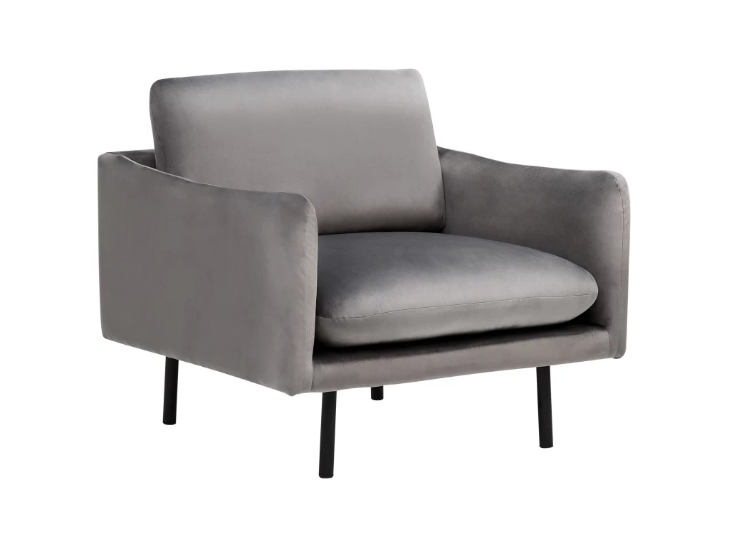 Fauteuil En Velours Gris VINTERBRO