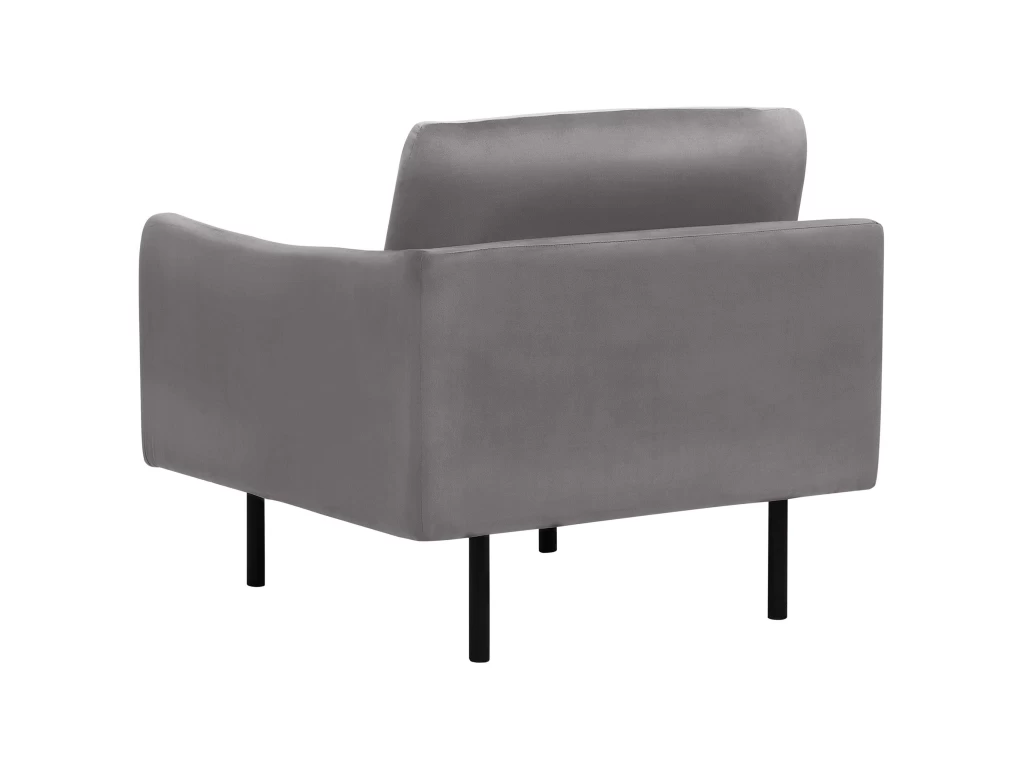 Fauteuil En Velours Gris VINTERBRO – Image 6