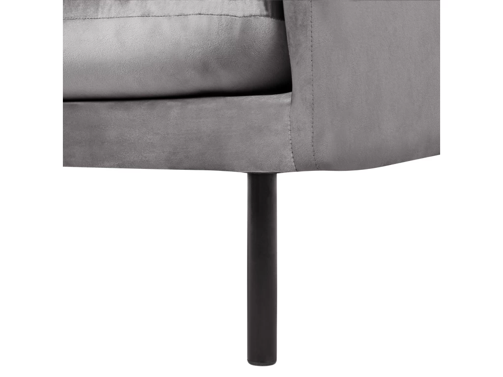 Fauteuil En Velours Gris VINTERBRO – Image 8